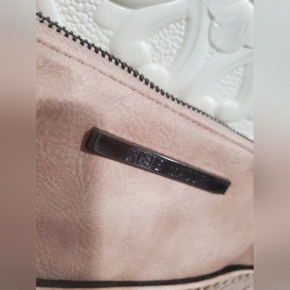 COPY - Steve Madden Blush Pink Faux Leather Suede Fringe Clutch Tablet Case Bag - Picture 3 of 7